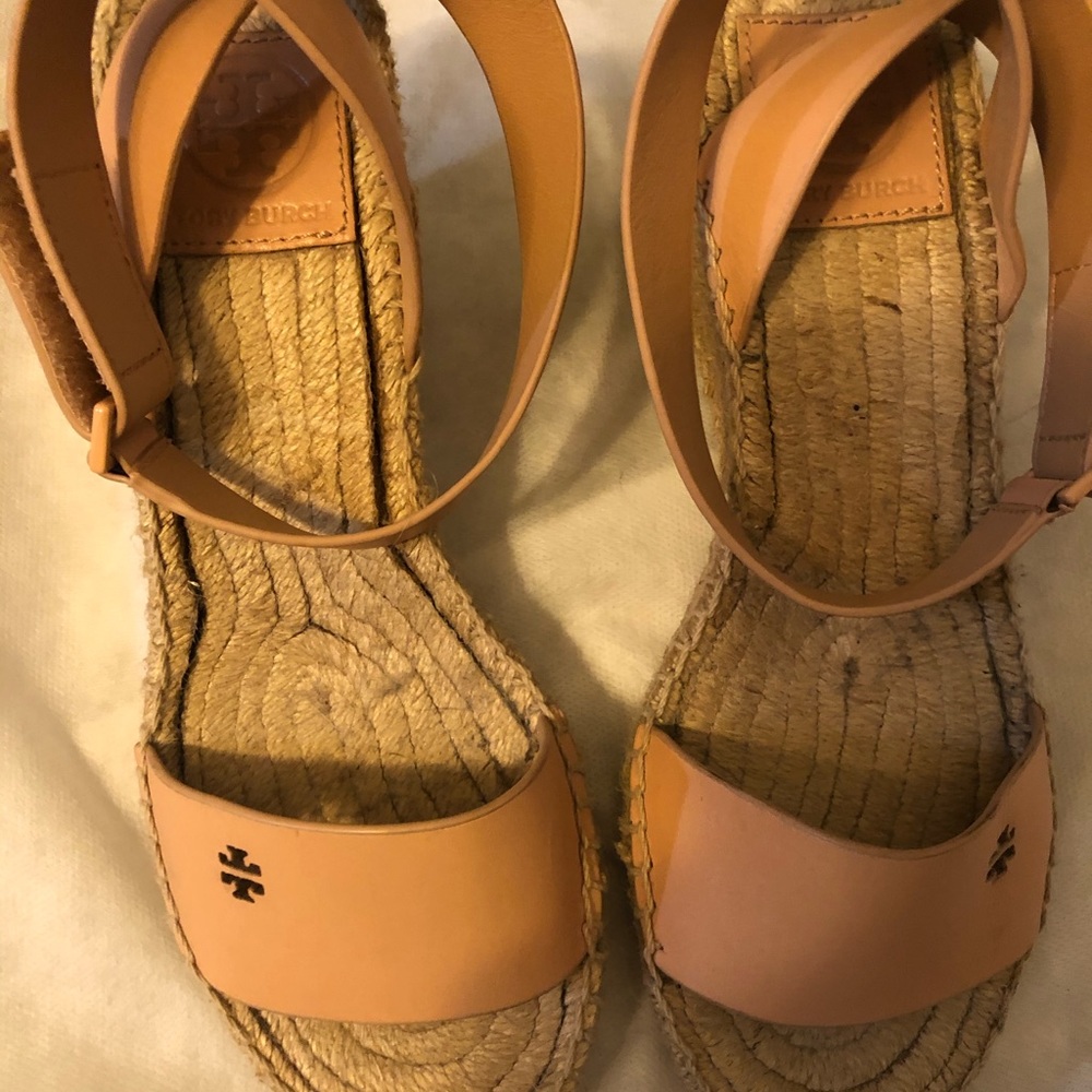 Tory Burch Tan Wedges